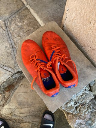 Lote Botas Fútbol Adidas Naranja y Rojo