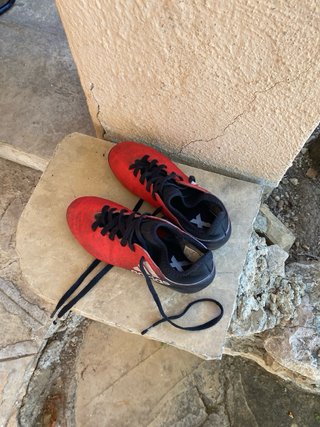 Lote Botas Fútbol Adidas Naranja y Rojo
