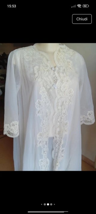 Vestaglia e sottoveste vintage pizzo