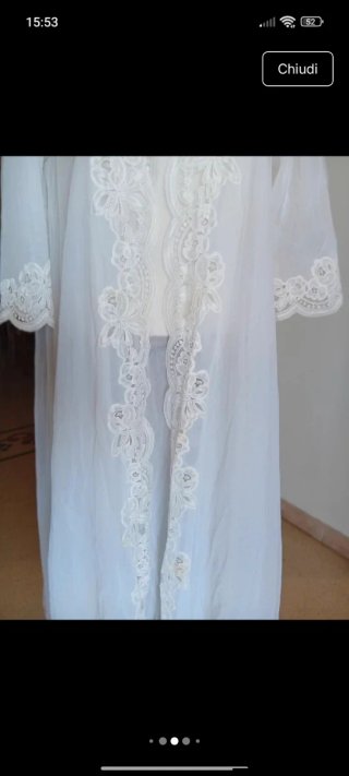 Vestaglia e sottoveste vintage pizzo