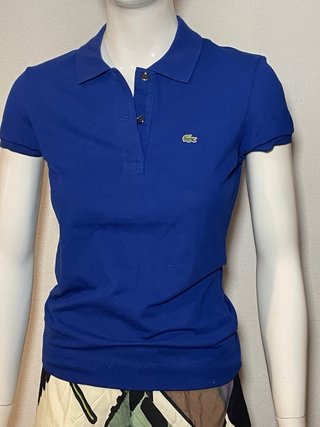 Polo Lacoste Slim Fit Mujer Azul Eléctrico Talla S