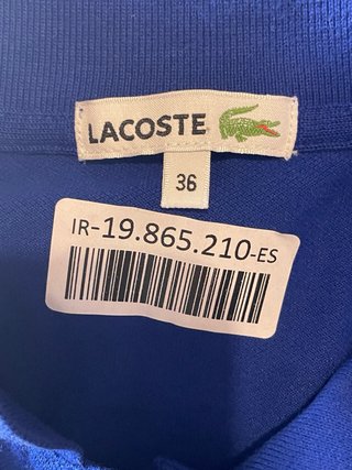 Polo Lacoste Slim Fit Mujer Azul Eléctrico Talla S