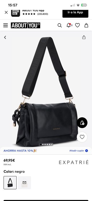 Bolso EXPATRIE Negro Piel