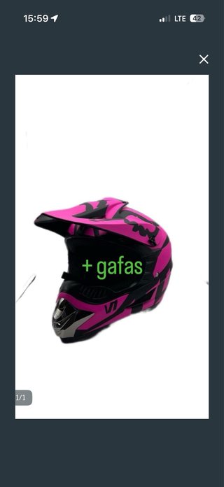 Casco Fox Rosa sin gafas