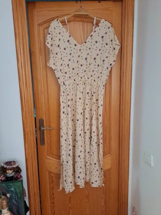 Vestido largo estampado floral talla única