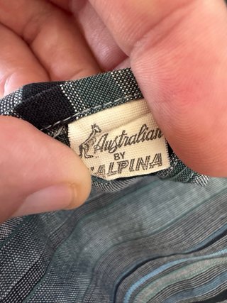 Australian Alpina Camisa Vintage Algodón Lino 46 M