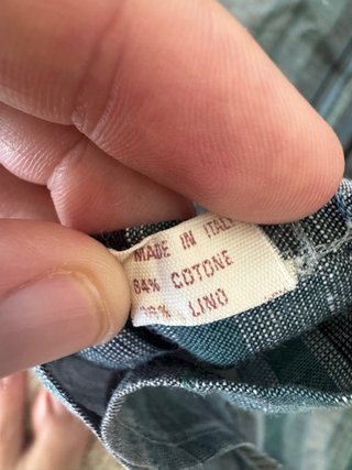 Australian Alpina Camisa Vintage Algodón Lino 46 M