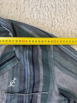 Australian Alpina Camisa Vintage Algodón Lino 46 M