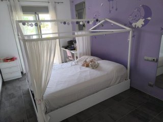 Estructura de casita para cama matrimonio