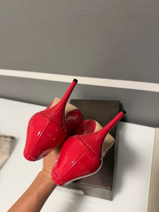 Scarpe Gucci peep toe rosse tacco 35