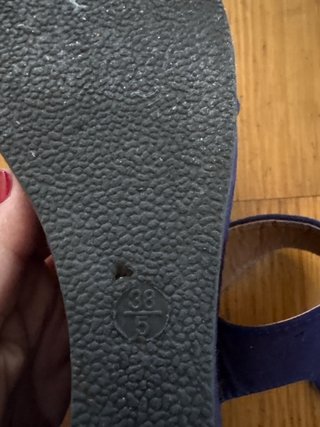 Sandalias cuña azul