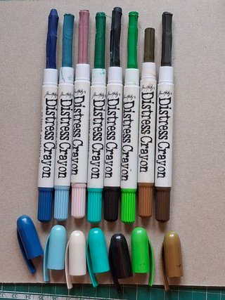 Rotuladores Lettering y Distress Crayon Tim Holtz