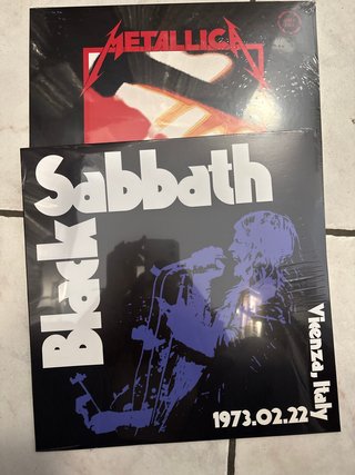 Lotto 2 Vinili Metallica Black Sabbath