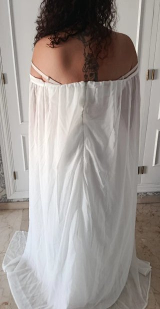 Vestido de Novia Blanco Hombros Descubiertos
