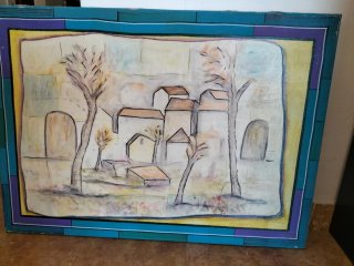 Quadro di Natale Autelitano 70 x 50 tecnica mista