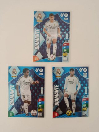3 Cromos Diamante Real Madrid