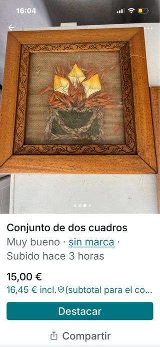 Conjunto 2 cuadros decorativos