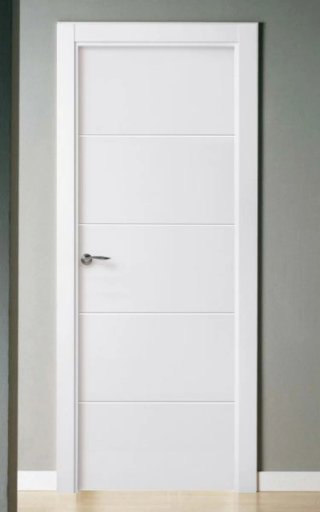 Puertas con lacado blanco