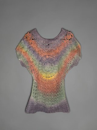Top ganchillo Desigual multicolor talla única