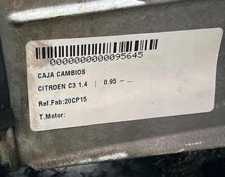 Citroen 95645 20cp15 caja de cambios c3 1.4