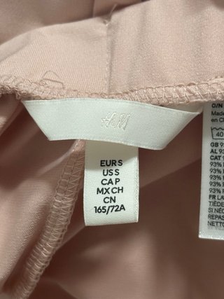 Falda H&M rosa palo midi