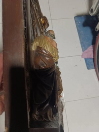 Cuadro religioso tallado madera La Última Cena