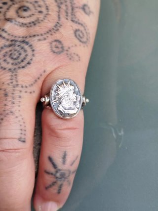 Anillo Plata 925 Moneda Romana
