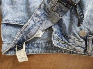 Gonna jeans M con spacco e sfrangiata