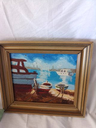 2 Cuadros Marineros 35x30 cm