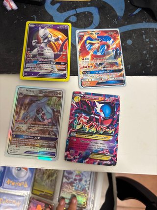 Pack 4 Cartas Pokémon Mewtwo, Ho-Oh, Metagross, Ga