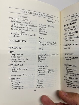 Libro "The BACH remedies repertory”, F. J. Wheeler