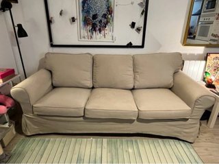 Sofá Ektorp IKEA Beige Tela
