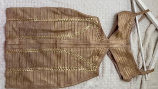 Vestido de fiesta dorado