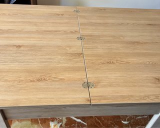 Mesa de comedor extensible de madera