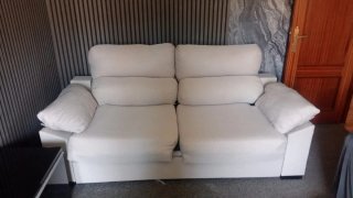 Sofá Cama Blanco Tela