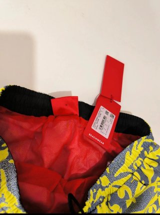 Bañador Hugo Boss Amarillo Estampado