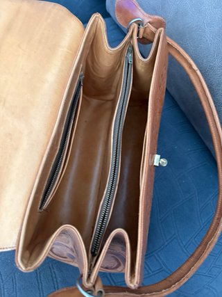 Bolso Cuero Repujado Artesanal Vintage 70s