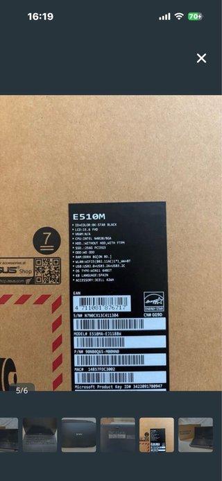 Portátil ASUS E510MA-EJ617 Negro