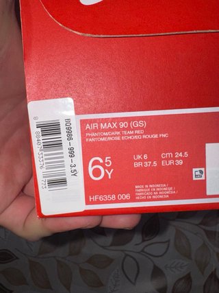 Nike Air Max 90 GS  EU 39 HF6358-006