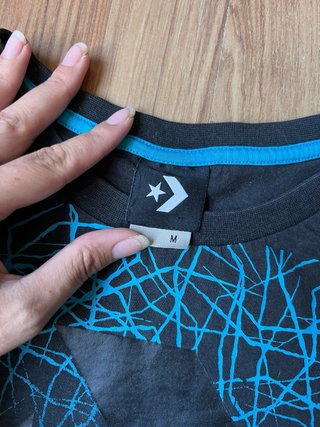 Camiseta Converse unisex talla M negra