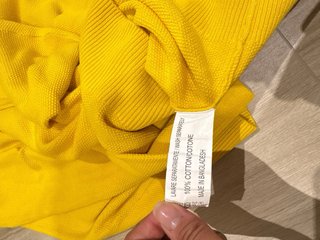 Maglioncino cotone giallo uomo taglia L