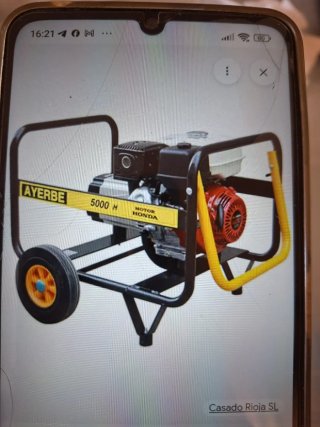 Alquiler Generador Electricidad 5000W Honda AYERBE
