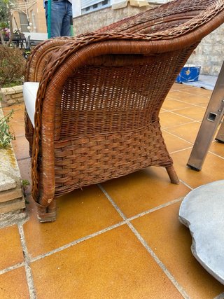 Conjunto Muebles Jardín Mimbre 4 Plazas