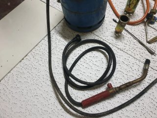 Soplete, bombona gas y accesorios soldadura