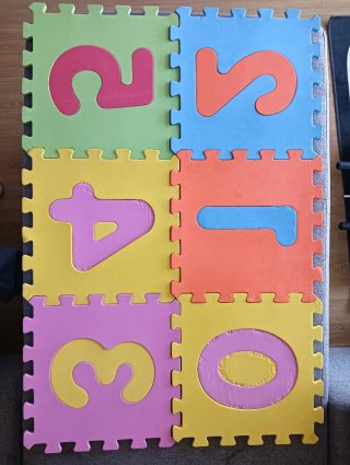 Alfombra Infantil Foam Números Multicolor