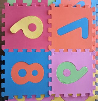 Alfombra Infantil Foam Números Multicolor
