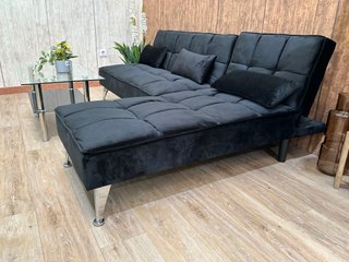 Sofá Cama Chaise Longue Negro