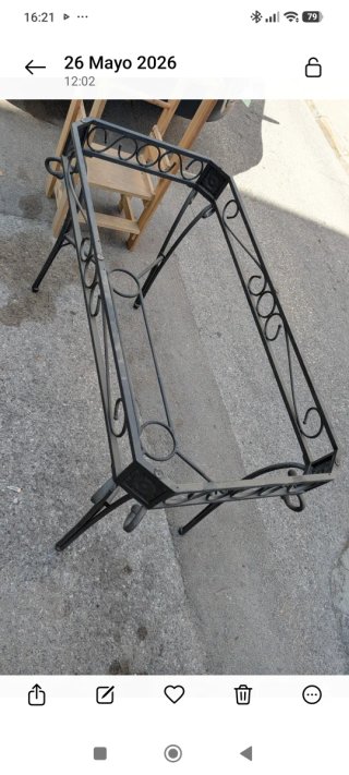Base de mesa metálico negro