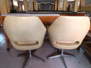 Sillas Vintage Piel Beige (2 unidades)
