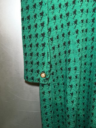 Vestido vintage pata de gallo verde años 90